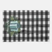 Buffel Plaid Kerstcadeau | Blauwgroen vakantie Theedoek (Horizontaal)