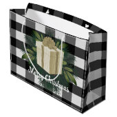 Buffel Plaid Kerstcadeau | Goud Groot Cadeauzakje (Achterkant Gekanteld)