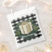 Buffel Plaid Kerstcadeau | Gouden Favor Bag Bedankzakje (Geknipt)