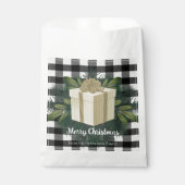 Buffel Plaid Kerstcadeau | Gouden Favor Bag Bedankzakje (Voorkant)