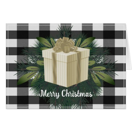 Buffel Plaid Kerstcadeau | Gouden vakantie (Voorkant Horizontaal)