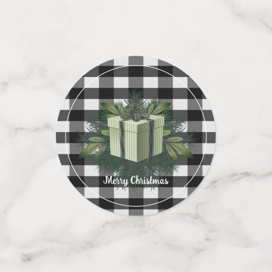 Buffel Plaid Kerstcadeau | Groen Confetti (Kleine voorkant)