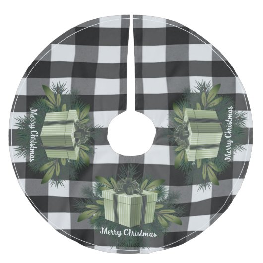 Buffel Plaid Kerstcadeau | Groen Kerstboom Rok (Voorkant)