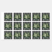 Buffel Plaid Kerstcadeau | Groene vakantie Labels (Vel)