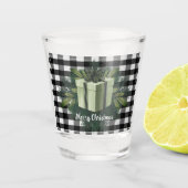 Buffel Plaid Kerstcadeau | Groene vakantie Shot Glas (Voorkant)