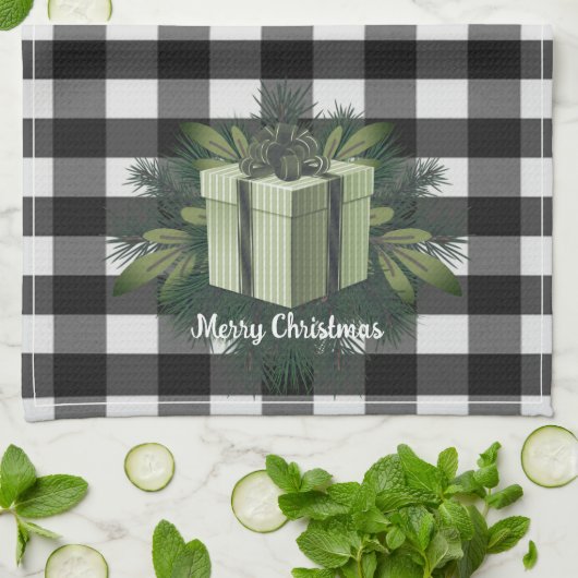 Buffel Plaid Kerstcadeau | Groene vakantie Theedoek (Gevouwen)