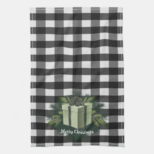Buffel Plaid Kerstcadeau | Groene vakantie Theedoek (Verticaal)
