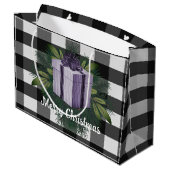 Buffel Plaid Kerstcadeau | PAARSE Groot Cadeauzakje (Achterkant Gekanteld)
