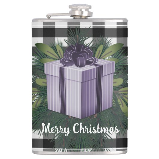 Buffel Plaid Kerstcadeau | PAARSE Heupfles (Voorkant)