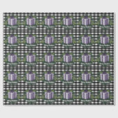 Buffel Plaid Kerstcadeau | Paarse kerst Cadeaupapier (Vlak)
