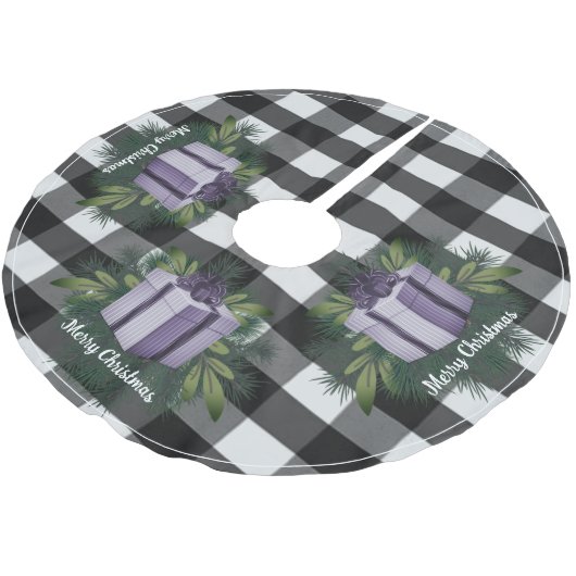 Buffel Plaid Kerstcadeau | PAARSE Kerstboom Rok (Gekanteld)