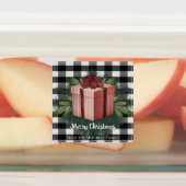Buffel Plaid Kerstcadeau | Rode feestdag Labels (Aangebracht)
