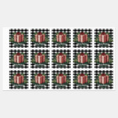 Buffel Plaid Kerstcadeau | Rode feestdag Labels (Vel)