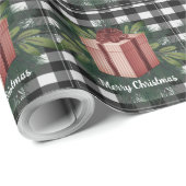 Buffel Plaid Kerstcadeau | Rode Kerstmis Cadeaupapier (Rol Hoek)