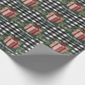 Buffel Plaid Kerstcadeau | Rode Kerstmis Cadeaupapier (Hoek)