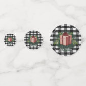 Buffel Plaid Kerstcadeau | Rood Confetti (Voorkanten)