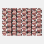 Buffel Plaid Kerstcadeau | Rood Inpakpapier Vel (Voorkant 2)