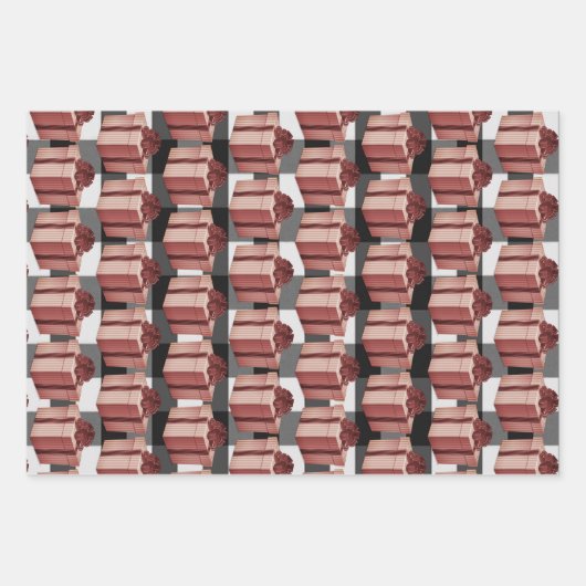 Buffel Plaid Kerstcadeau | Rood Inpakpapier Vel (Voorkant 2)