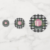 Buffel Plaid Kerstcadeau | roze Confetti (Voorkanten)