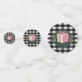 Buffel Plaid Kerstcadeau | roze Confetti (Achterkanten)