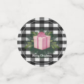 Buffel Plaid Kerstcadeau | roze Confetti (Kleine voorkant)