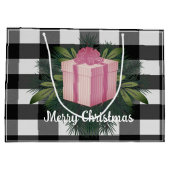 Buffel Plaid Kerstcadeau | roze Groot Cadeauzakje (Achterkant)