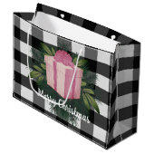 Buffel Plaid Kerstcadeau | roze Groot Cadeauzakje (Voorkant Gekanteld)