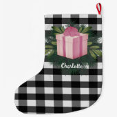 Buffel Plaid Kerstcadeau | roze Grote Kerstsok (Achterkant)
