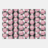 Buffel Plaid Kerstcadeau | roze Inpakpapier Vel (Voorkant 2)