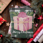 Buffel Plaid Kerstcadeau | roze Inpakpapier Vel