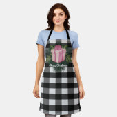 Buffel Plaid Kerstcadeau | roze Schort (Gedragen)