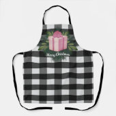 Buffel Plaid Kerstcadeau | roze Schort (Voorkant)