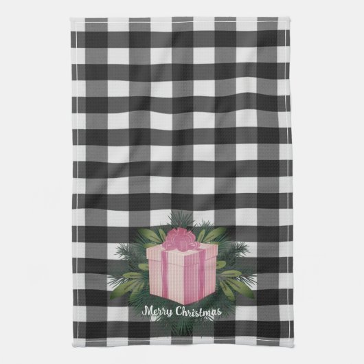 Buffel Plaid Kerstcadeau | Roze Vakantie Theedoek (Verticaal)
