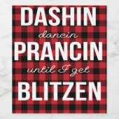 Buffel Plaid Kerstfeest Wijnfles Label Wijn Etiket (Enkel label)