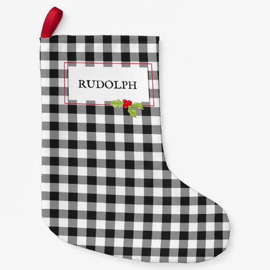 Buffel Plaid Kerstmis Holly RUDOLPH Classic Kleine Kerstsok (Voorkant)