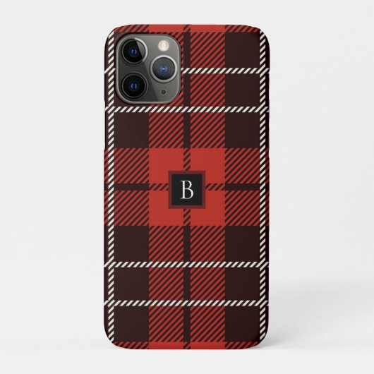 Buffel Plaid Kerstmis Rood Wit Zwart Patroon Case-Mate iPhone Case (Achterkant)