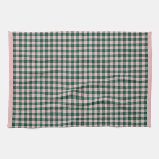 Buffel Plaid Moderne Vakantie Groen & Roze Theedoek (Horizontaal)
