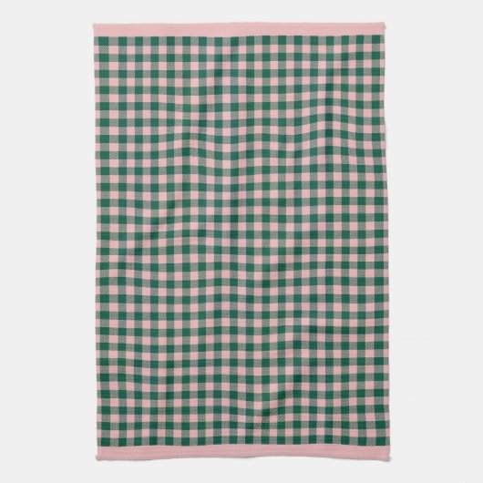 Buffel Plaid Moderne Vakantie Groen & Roze Theedoek (Verticaal)