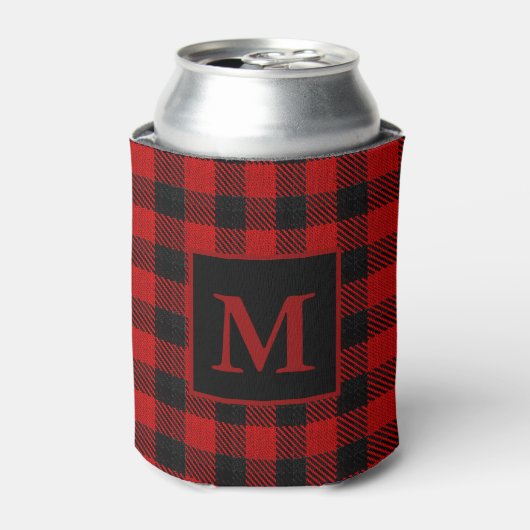 Buffel Plaid Monogrammed Koelbox Blikjeskoeler (Blikje Voorkant)