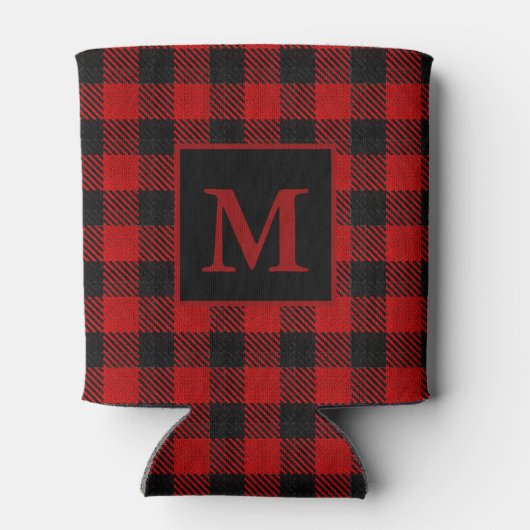 Buffel Plaid Monogrammed Koelbox Blikjeskoeler (Achterkant)