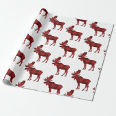 Buffel Plaid Moose Rustiek Land Bos Cadeaupapier (Uitgerold)