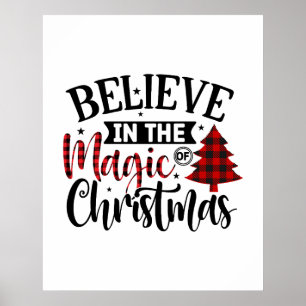 Buffel Plaid Pattern Kerstboom Quote Gezegde Poster