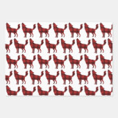 Buffel Plaid Rode Kerstmis Dieren Lumberjack Inpakpapier Vel (Voorkant 3)