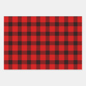 Buffel Plaid Rode Kerstmis Land houthakker Inpakpapier Vel (Voorkant)