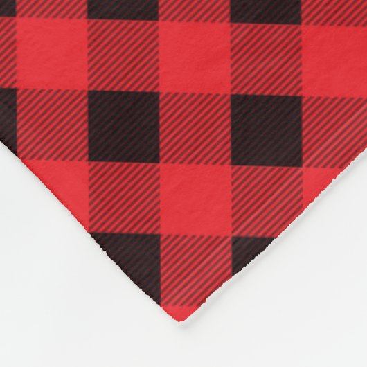 Buffel Plaid Rood Rustiek Xmas Moose Silhouet Fleece Deken (Hoek)