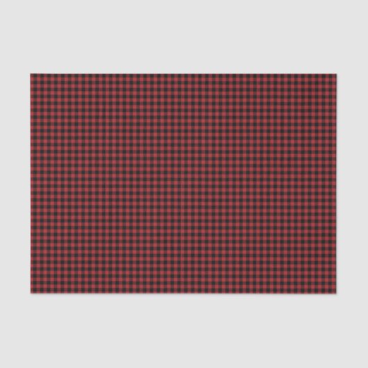 Buffel Plaid Rood Zwart Check Land Lumberjack Tissuepapier (Voorkant)