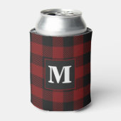 Buffel Plaid Rustiek Land Monogram Blikjeskoeler (Blikje Voorkant)
