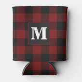 Buffel Plaid Rustiek Land Monogram Blikjeskoeler (Voorkant)