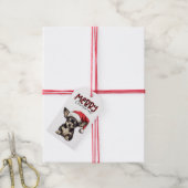 Buffel Plaid Tekst Chihuahua Puppy Kerstmis Cadeaulabel (Met Touw)