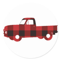 Buffel Plaid Truck | Ronde Stickers